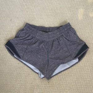 Grey hotty hot low rise shorts 2.5 inches